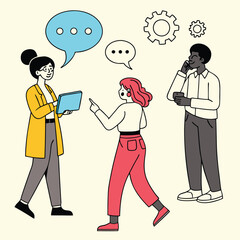 Adobe Illustrator Artwork,business character working acting design concept