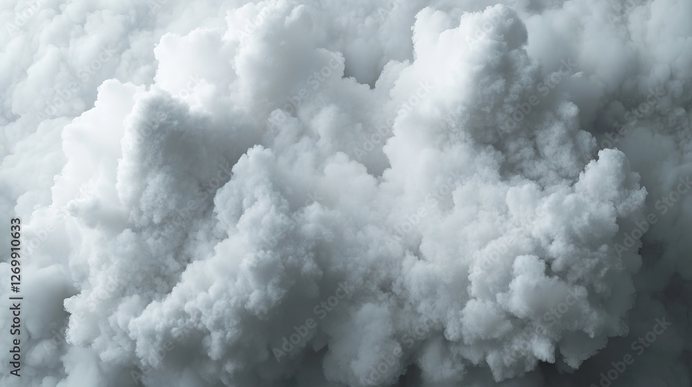 Poster a front view of a white sugar dust explosion is captured in a studio setting with plain black backgr
