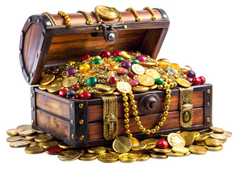 treasure chest with gold coins