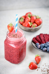 Red berries smoothie 