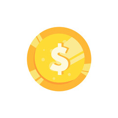 Dollar coin - vector icon