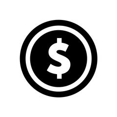 Dollar coin - vector icon