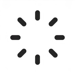 Rotating loading spinner displaying digital waiting process with circular motion