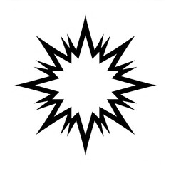 Fototapeta premium Luminous starburst bursting with radiant energy against pristine white backdrop