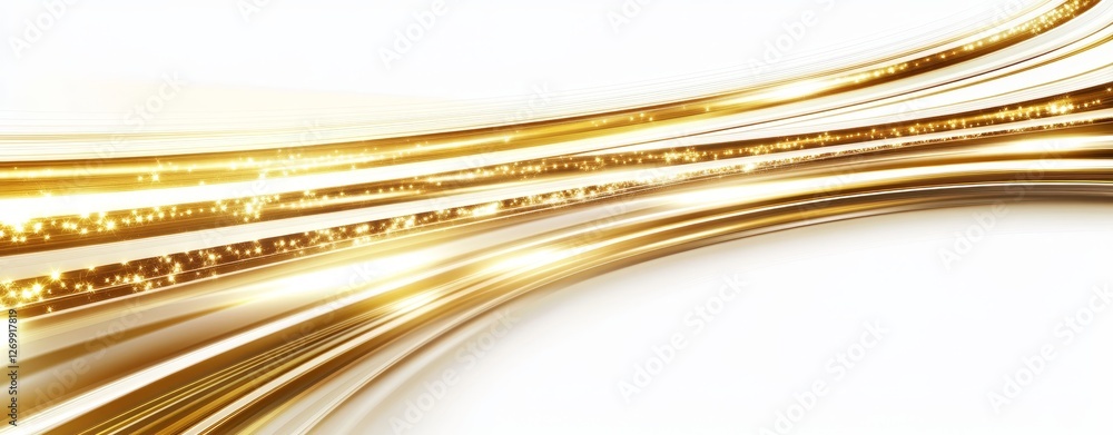 Poster a transparent png background features abstract neon light rays, accompanied by yellow magic spirals 