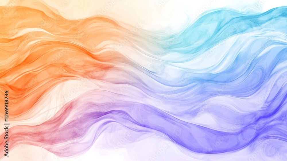 Aufkleber colorful abstract background with flowing waves gradient texture