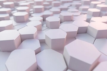 Abstract white background with a hexagonal pattern for a technology concept vector presentation design background. Copy space available