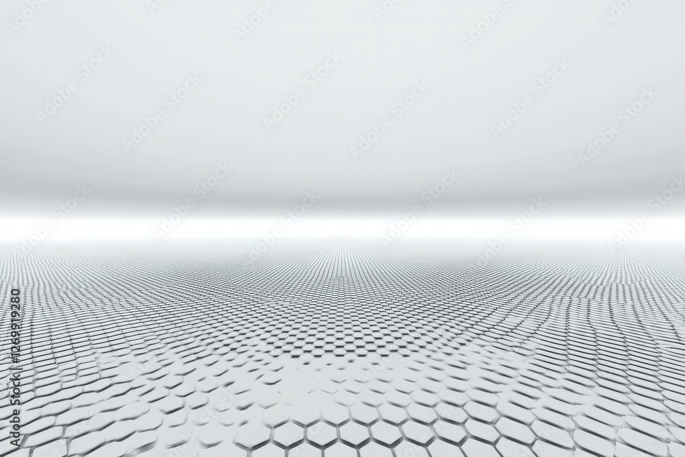 Poster abstract white background with a hexagonal pattern for a technology concept vector presentation desi