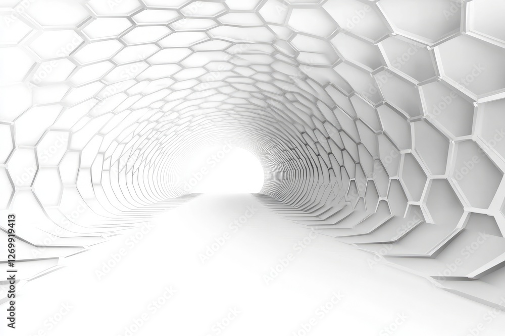 Poster abstract white background with a hexagonal pattern for a technology concept vector presentation desi