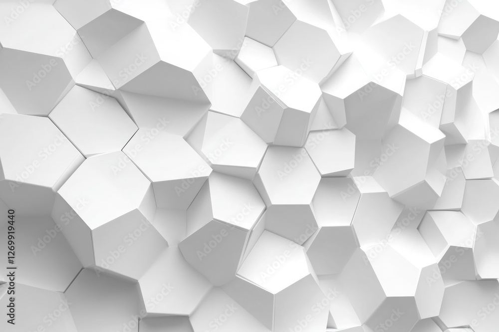 Poster abstract white background with a hexagonal pattern for a technology concept vector presentation desi