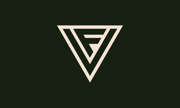 VF or FV monogram logo design