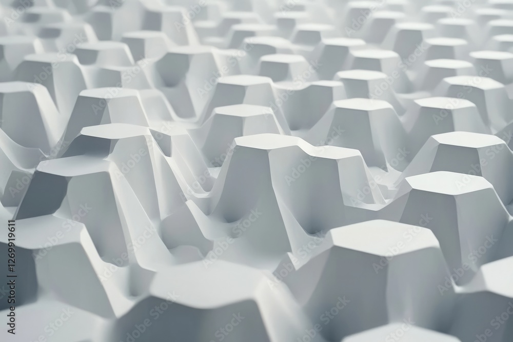 Poster abstract white background with a hexagonal pattern for a technology concept vector presentation desi
