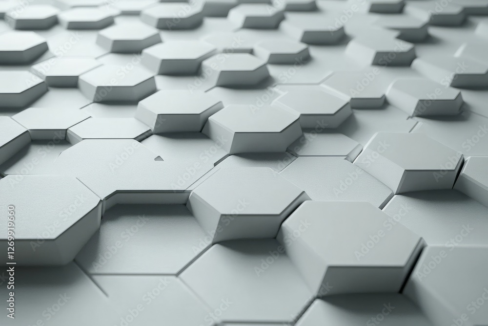 Poster abstract white background with a hexagonal pattern for a technology concept vector presentation desi