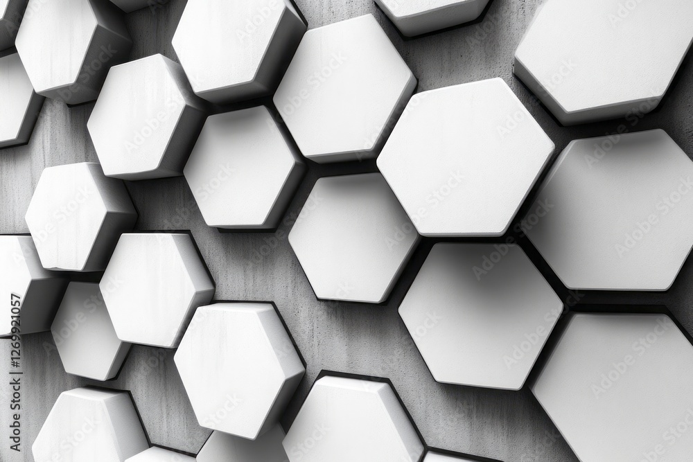 Poster abstract white background with a hexagonal pattern for a technology concept vector presentation desi