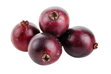 Fototapeta premium Fresh and vibrant red fruits stacked elegantly on a light background, capturing nature's bounty isolated on transparent background