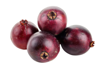 Fresh and vibrant red fruits stacked elegantly on a light background, capturing nature's bounty isolated on transparent background
