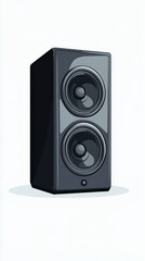 Obraz premium Black audio speaker with two speaker units on the front for enhanced sound quality and performance