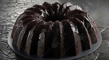Dark Chocolate Bundt Cake with Exquisite Glaze: A Culinary Masterpiece