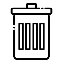 Line Trash can vector illustration icon for your business needs