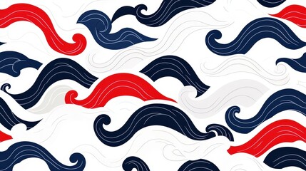 Seam pattern featuring wavy lines in a repeating design for textile and fabric backgrounds