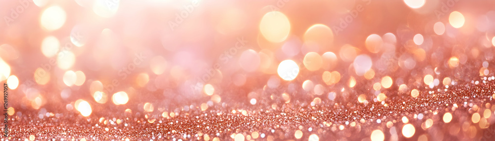 Aufkleber a stunning backdrop of shimmering rose gold bokeh lights, perfect for creating a warm and inviting a