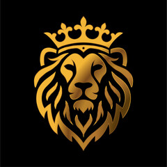 Head of a majestic lion king