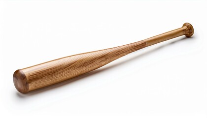 wooden baseball bat isolated on a white background