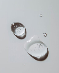 Close-Up of Water Droplets on a Neutral Gray Background