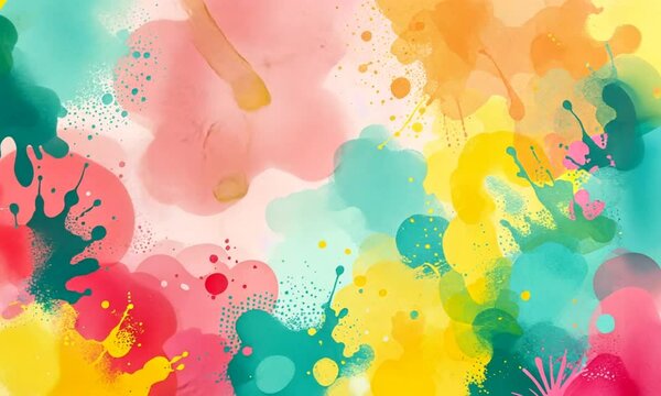 Abstract colorful paint splashes (1)