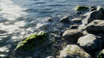 Coastal Rocks and Water: A Stunning Seascape