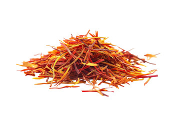 Naklejka premium Vibrant strands of saffron enhance culinary delights with rich color and unique flavor isolated on transparent background