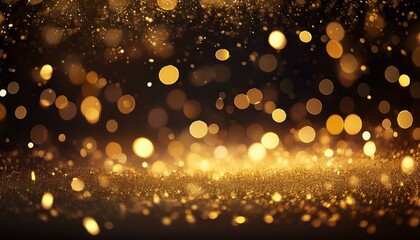 golden bokeh raining light blurry lights blurry background gold confettis on a black background yellow and orange night lights city lights haze depth of field round bokeh circle bokeh