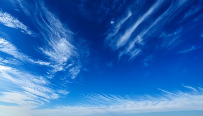 background featuring a blue sky and white cirrus clouds