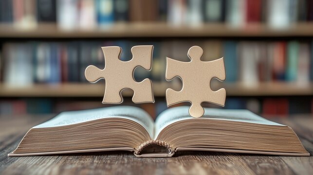 Open book with puzzle pieces symbolizes inclusive education bridging gaps.