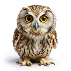 Obraz premium Owl isolated on white background. Generative AI