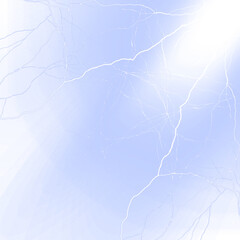 Electric Lightning Flash with light rays isolated on a transparent background