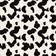 Cow fur, cow skin, wool spots. - photorealistic image. Seamless pattern. Animalistic trendy print. Cover, wallpaper, packaging for the brand