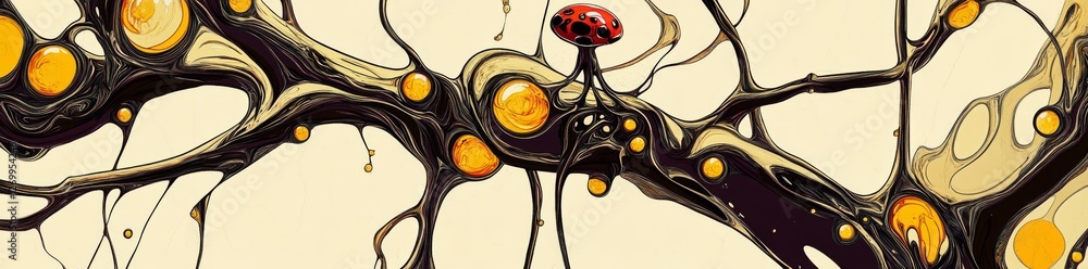 Poster a collection of geometric shapes depicting an explosion. a set of fragmented elements. shapes repres