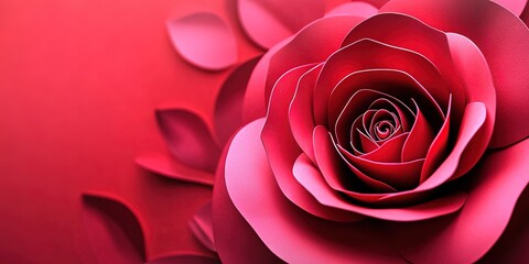 Naklejka premium paper rose