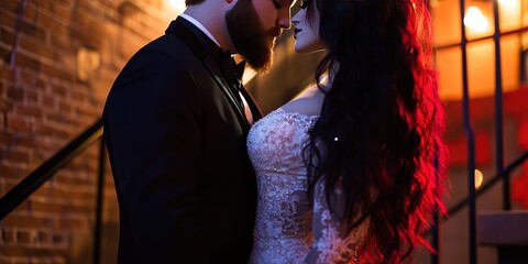 nerd wedding with bride and groom