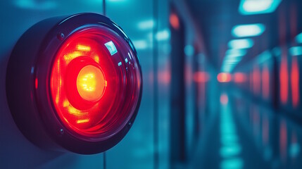 Emergency warning signal system in dimly lit corridor environment