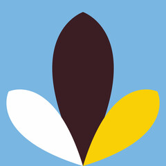 Cute geometric floral design element