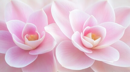 Obraz premium Delicate Pink Flowers Close Up Shot
