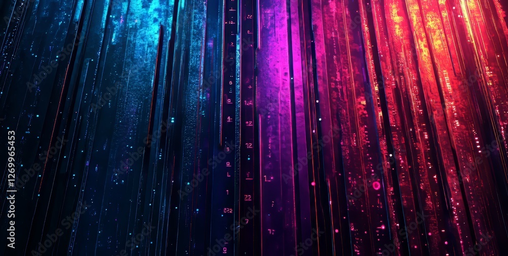 Poster a wallpaper design that incorporates digital binary code and streaming data has been created