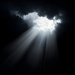 Fototapeta premium Epic Skies: Stunning Clouds and Heavenly Rays of Light in Dramatic Sky Imagery