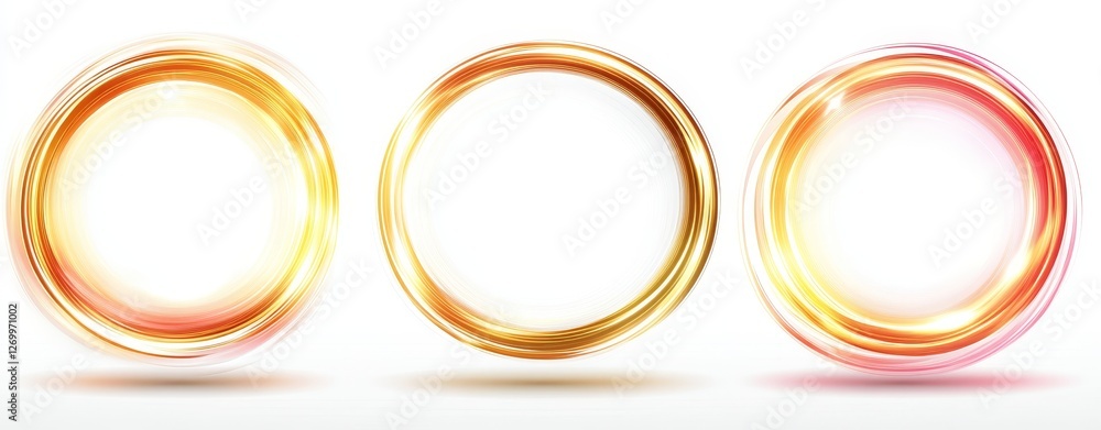 Poster modern abstract art is characterized by a ring background with a swirling, glowing effect, along wit