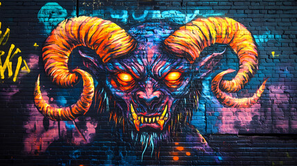 Obraz premium devil street art