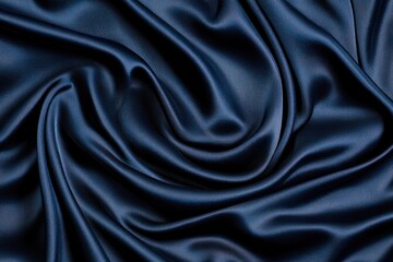 Obraz premium Rich, deep blue fabric elegantly draped in soft, flowing folds s