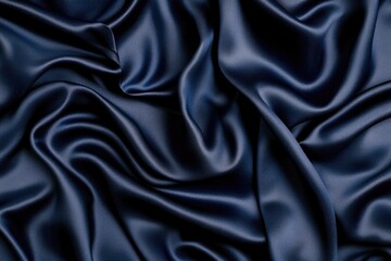 Fototapeta premium Soft, luxurious fabric with deep navy hues creates an elegant te