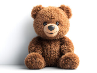 Cute Vector Bear With Playful Expression on a Simple White Background, Ideal for Children's Illustrations and Design Projects